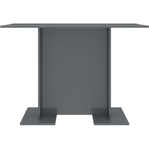 Blagovaonski stol visoki sjaj sivi 110 x 60 x 75 cm od iverice slika 10