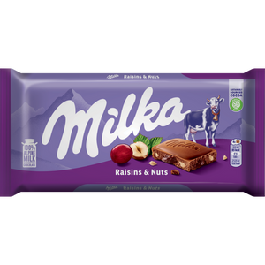 Milka čokolada grožđice i lješnjak 100 g KRATAK ROK