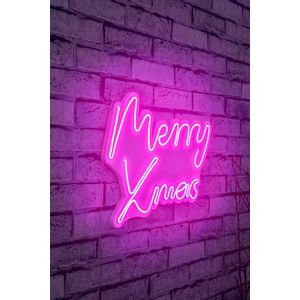 Wallity Ukrasna plastična LED rasvjeta, Merry Christmas - Pink