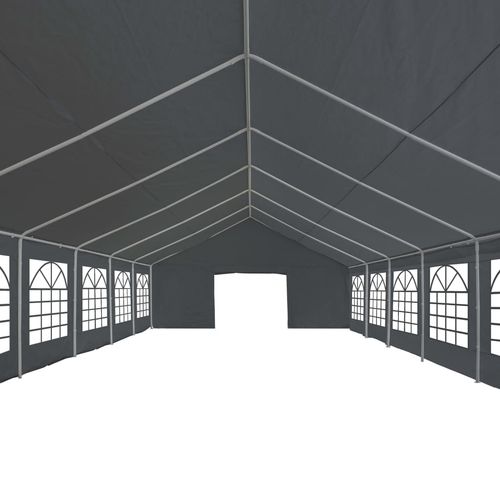 Šator za zabave od PE-a 6 x 12 m sivi slika 15