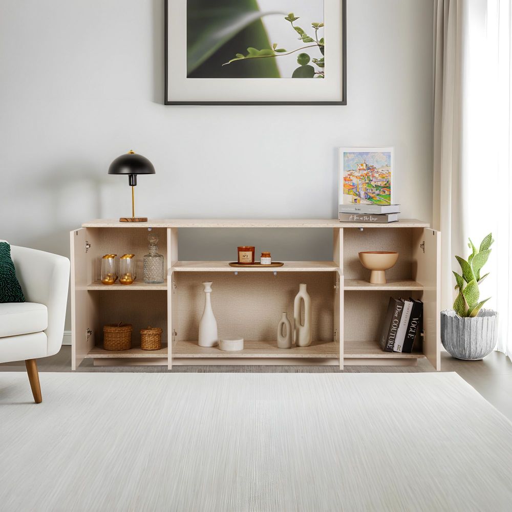 Konzola / komoda Arista u bojama/teksturi: Mink, Travertine slika 3