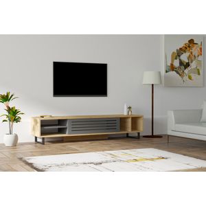 Woody Fashion Polica za TV SAFIR, Safir - Sapphire, Anthracite