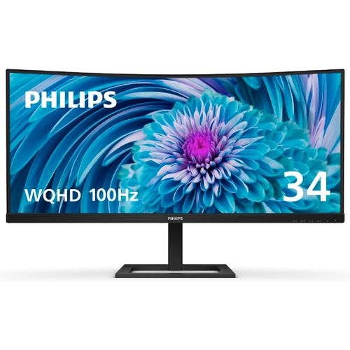 Philips 346E2CUAE/00 Monitor 34"/VA,zakrivljen,21:9/3440x1440/100Hz/1ms MPRT/HDMI,DP,USB/visina/crna slika 1