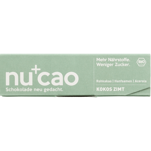 NUCAO Čokoladica konoplja & kokos & cimet BIO 40g slika 1