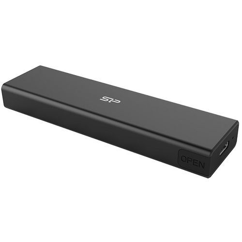 Silicon Power SP000HSPSDPD60CK M.2 NVMe or SATA SSD Enclosure PD60, 2230/2242/2260/2280, USB3.2 Gen.2 (Up to 10Gb/s) Type-C, Black slika 1