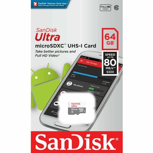 SanDisk 64GB Ultra microSDXC 100MB/s Class 10 UHS-I slika 2