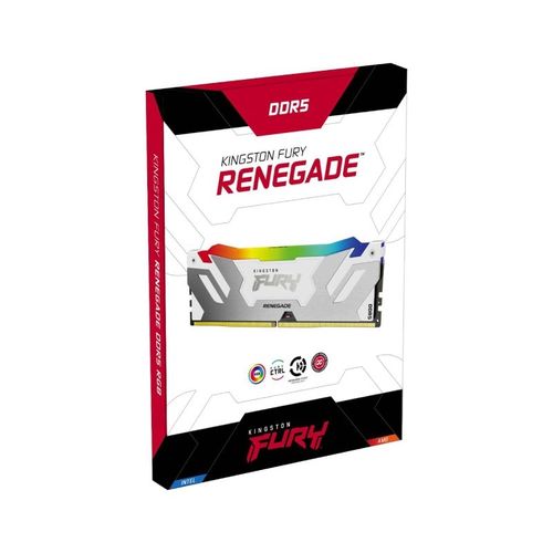 KINGSTON DIMM DDR5 16GB 6400MT/s KF564C32RWA-16 FURY Renegade RGB White slika 3