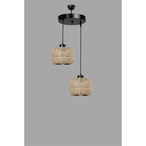 Tıger 2 Li Tepsili Rattan Sarkıt Rattan Chandelier slika 2