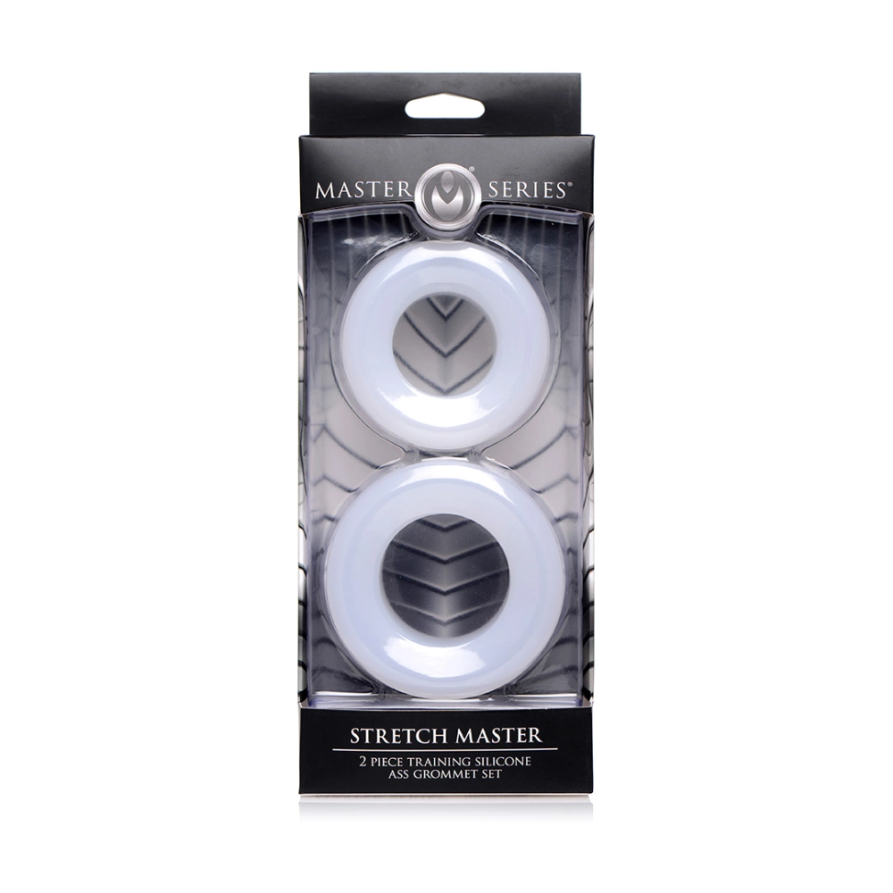 XR Brands Stretch Master - 2-dijelni silikonski analni prsten slika 5