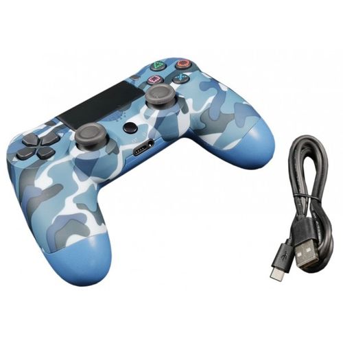 JPD-Wireless-Thrillershock PC/PS4 CAMO BLUE Gembird Bezicni gamepad sa dvostrukom vibracijom slika 1