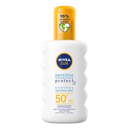 NIVEA SUN sens. immediate protect umirujući sprej SPF 50+ 200 ml slika 1