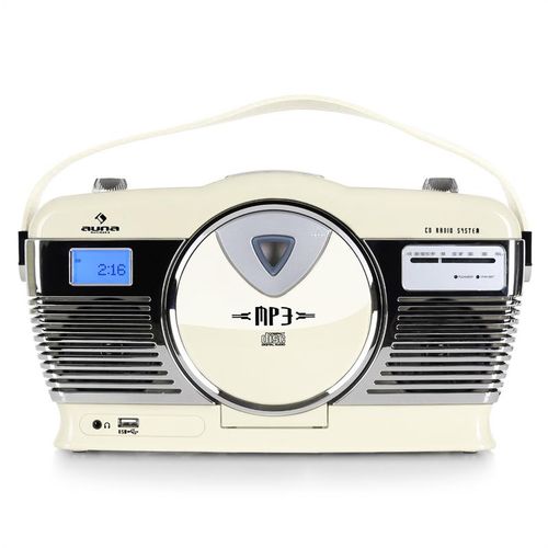 Auna RCD-70 Retro Vintage Prijenosni Radio FM CD/MP3 USB slika 12