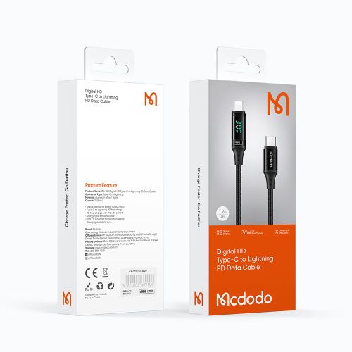 MCDODO CA-1030 KABL DIGITAL DISPLAY 36W, USB TIP-C na Lightning, DUŽINA 1,2m slika 10