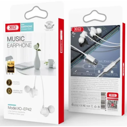 XO In-Ear Slušalice sa mikrofonom Type-C Music EP42 White slika 3