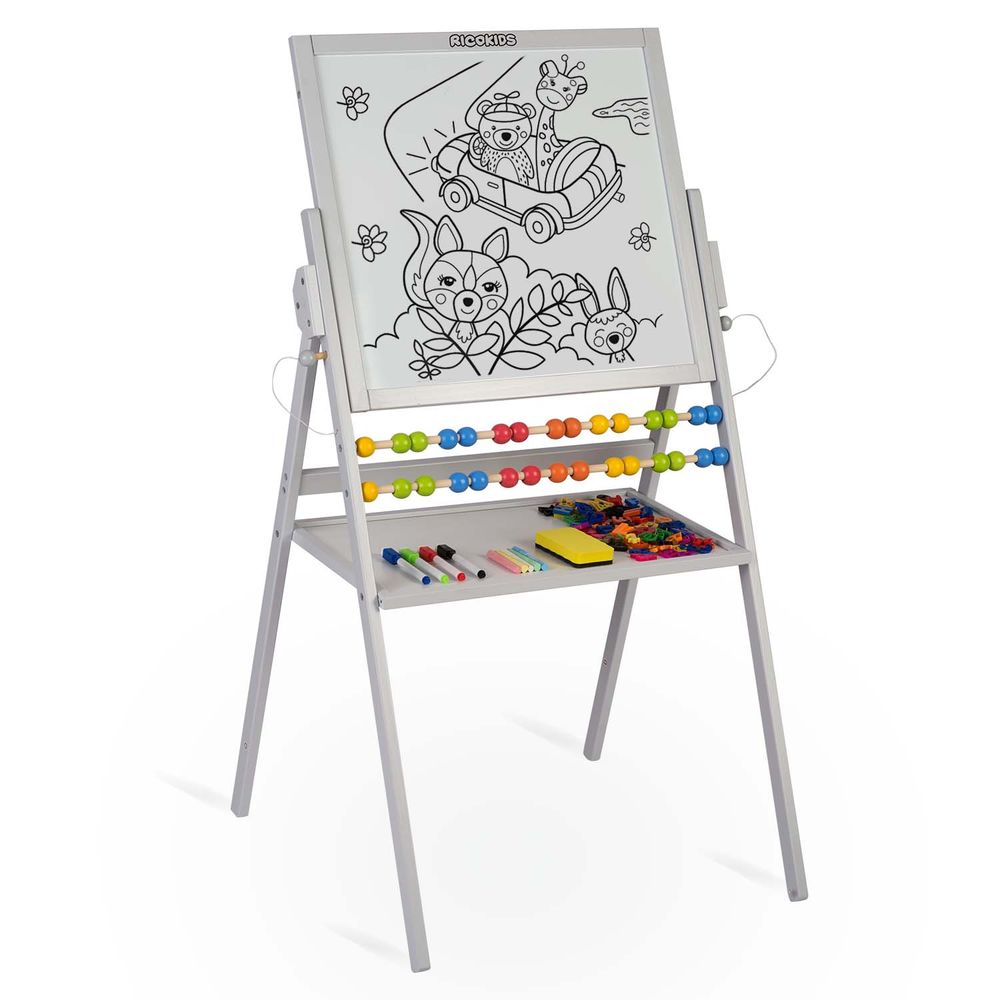 Ricokids magnetska okretna ploča za kredu - siva slika 4