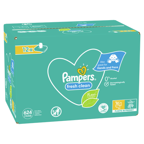 Pampers vlažne maramice Fresh clean 12 x 52 komada slika 2