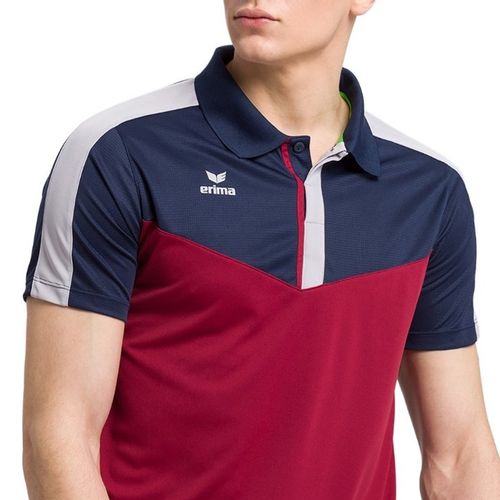 Majica Erima Squad Polo - New Navy/Bordeaux/Silver Grey slika 3