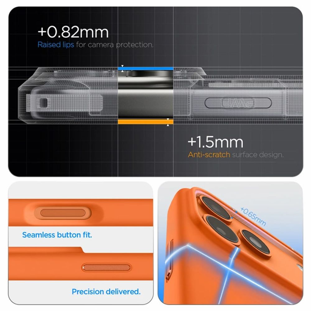Spigen silikonska futrola s MagSafeom za Apple iPhone 17 Pro Cosmic Orange ACS11379 slika 5