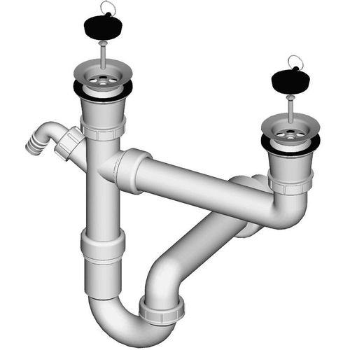 Sifon za sudoper - dvodijelni, rešetka Ø 70 mm (3365) slika 1