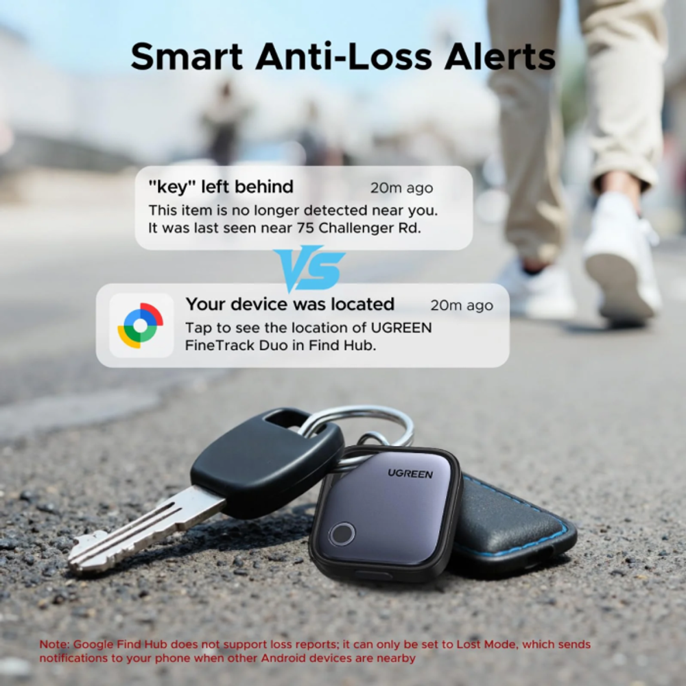 UGREEN Finder Pro Bluetooth sledilnik za iOS i Android, 4 kosa slika 2