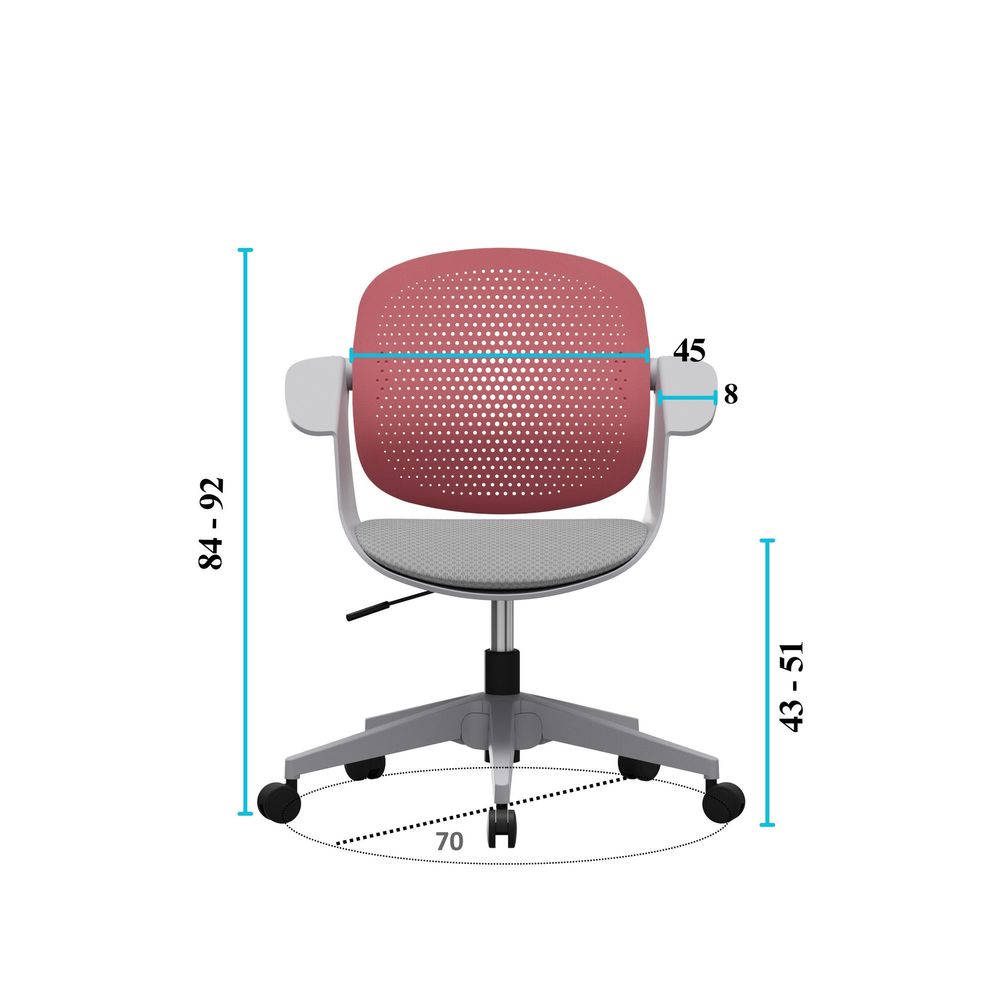 Office chair Sisa - Salmon colour slika 8