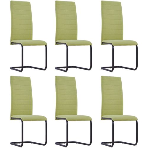 Konzolne blagovaonske stolice od tkanine 6 kom zelene slika 17