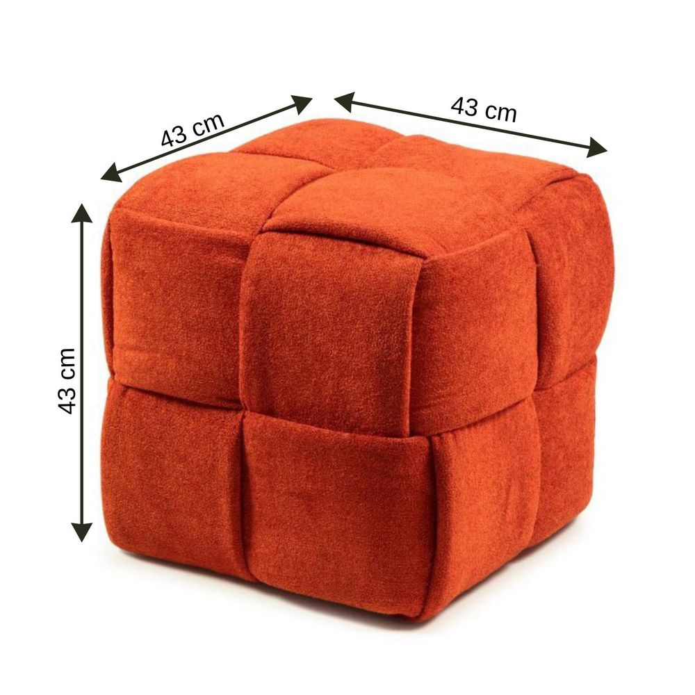 Pouffe za sjedenje - Narančasta boja slika 5