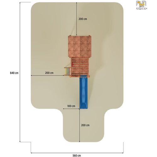 Fungoo Kućica MYHOUSE - Drveno dječije igralište slika 6