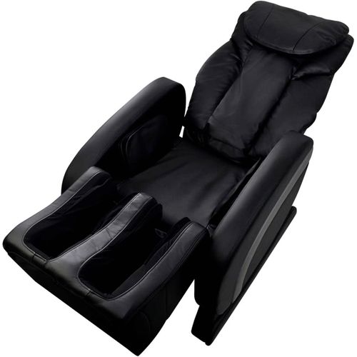 Masažna fotelja od umjetne kože crna slika 56