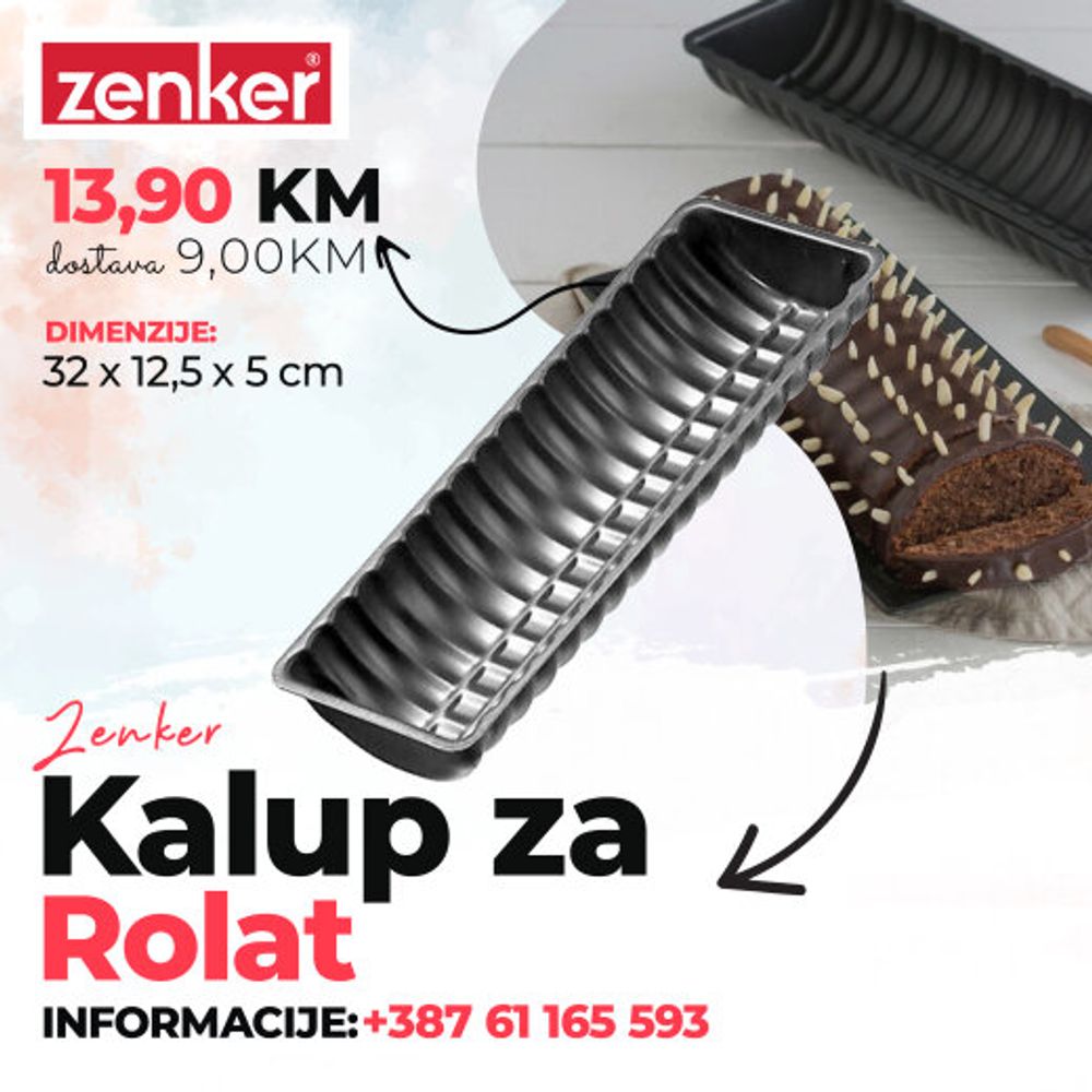 Zenker Kalup za rolat 32x12.5x5 cm Black slika 1