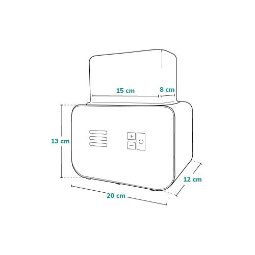 Lionelo Thermup Double električni sterilizator i grijač bočica, White slika 5