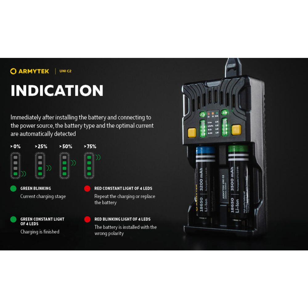 Armytek Univerzalni punjač za baterije Uni C2 slika 19