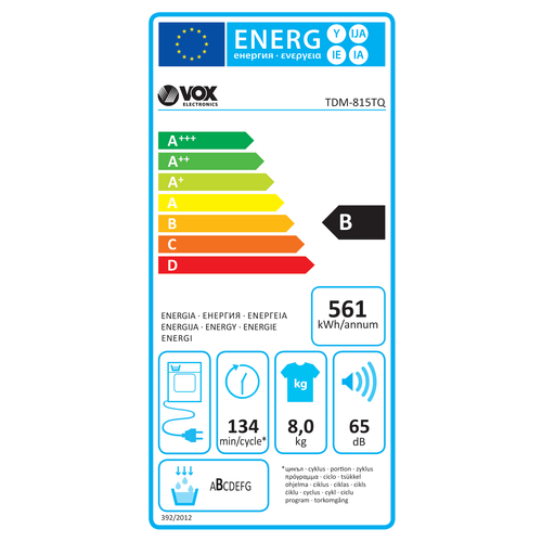 VOX sušilica rublja TDM-815TQ slika 2
