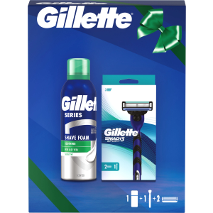 Gillette poklon paket Mach3 2UP+ pjena za brijanje 200ml