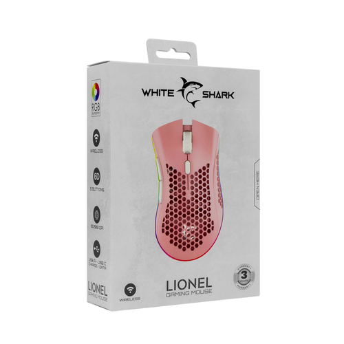 White Shark MIŠ WGM-5012 LIONEL / 10.000 DPI - Pink / Wireless slika 7