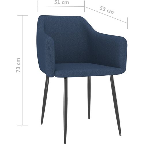 Blagovaonske stolice od tkanine 4 kom plave slika 13