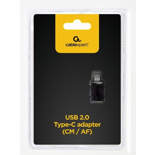 Gembird A-USB2-CMAF-01 USB-C to USB2.0 Adapter, M/F, Up to 480 Mb/s, Black slika 2