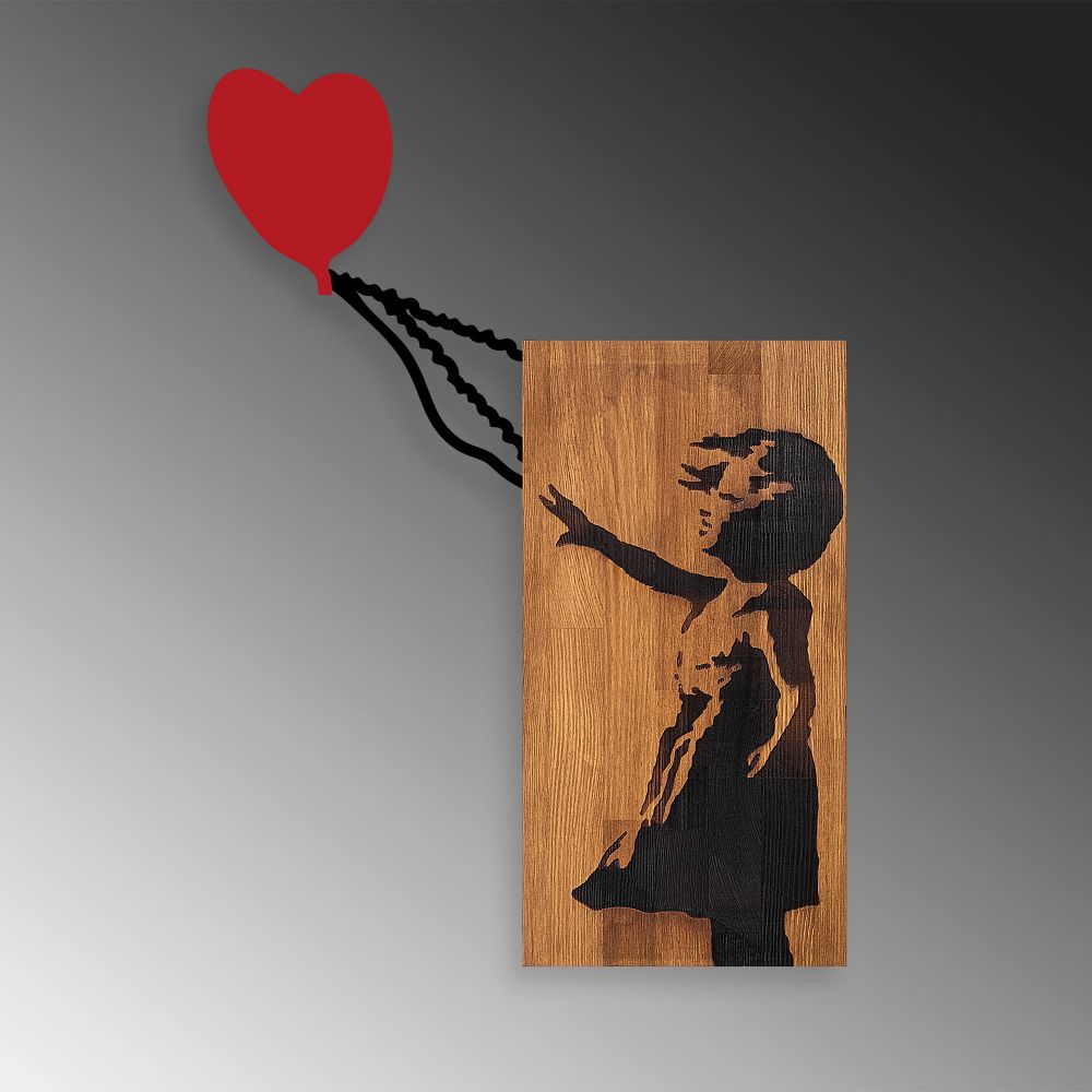 Banksy - 15 Oraš - Crni Dekorativni Drveni Zidni Ukras - izložbeni artikl (oštećenja ambalaža) slika 5