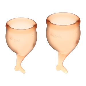 Komplet od 2 menstrualne čašice Satisfyer Feel Secure, narančasti
