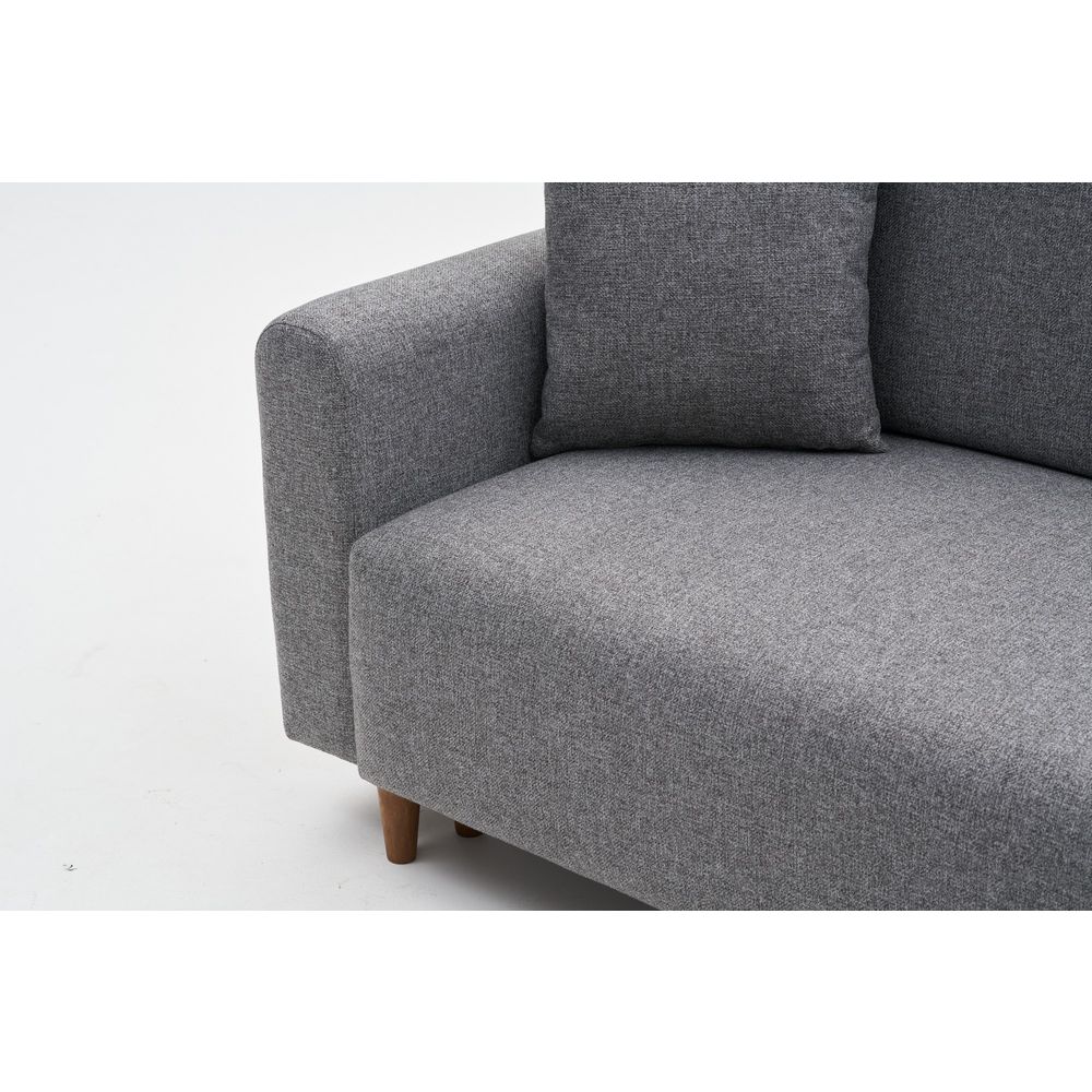 Mane Right - Sivi Ugaoni Sofa-Krevet slika 7