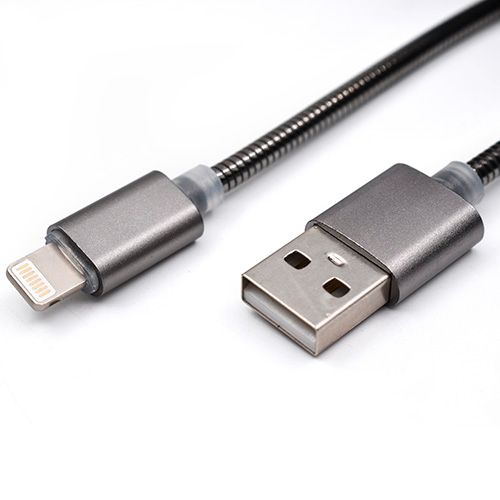 USB metalni kabl za Iphone 1m IAB-K010 Grey slika 1