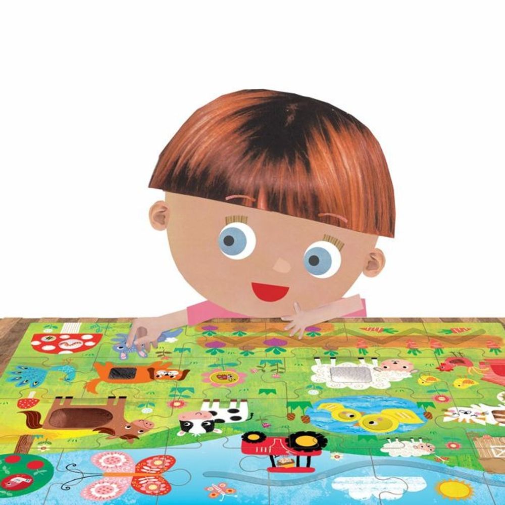 HEADU Taktilne puzzle Montessori Farm slika 4