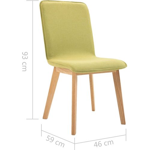 Blagovaonske stolice tkanina i hrastovina 6 kom zelene slika 9