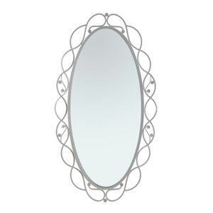 Mauro Ferretti Zidno ogledalo ovalno srebro cm 60x2,5x110
