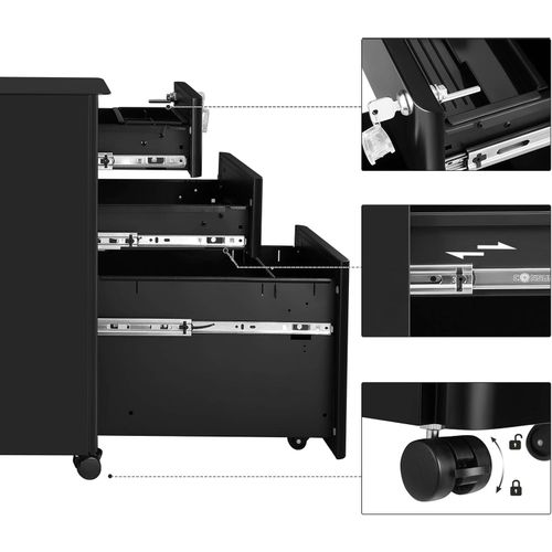 SONGMICS Uredska Komoda na Kotačima OFC030B01 slika 6