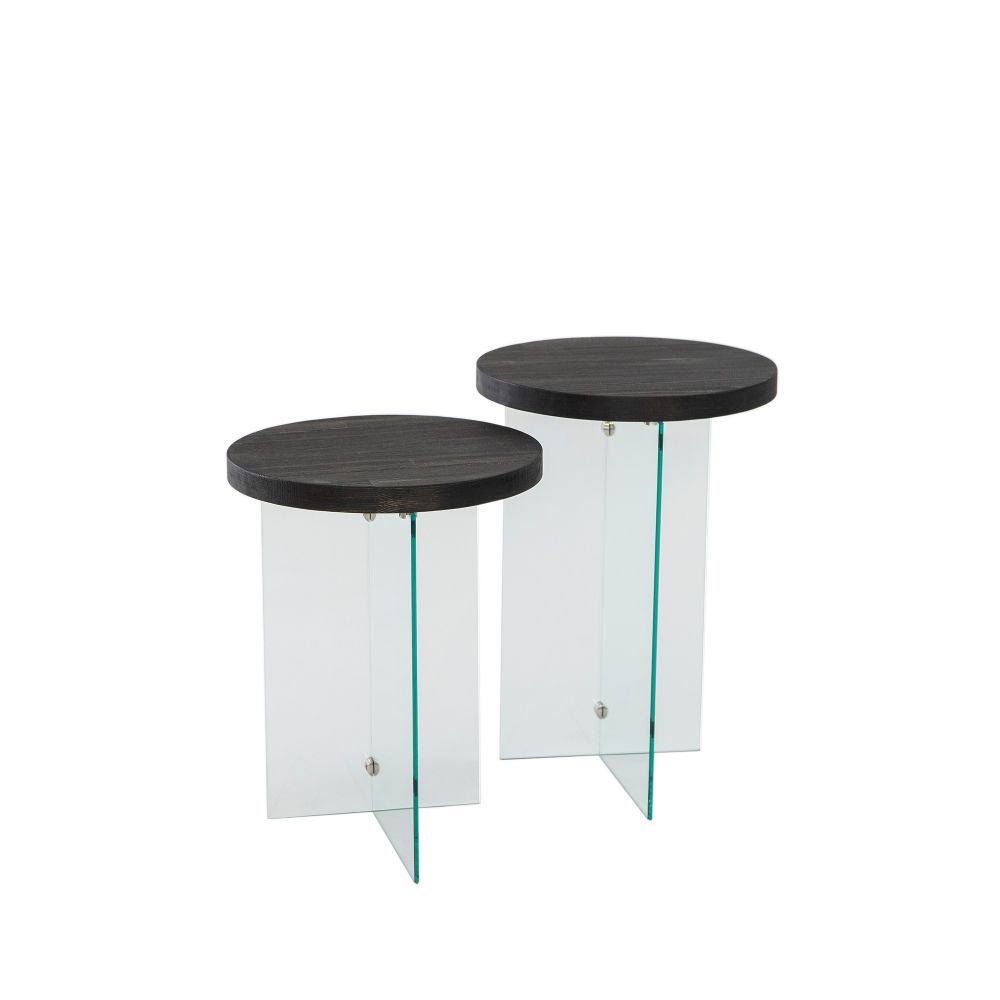 Set stolića za kafu Serenity 2 - Antracit, Transparentni Antracit slika 5