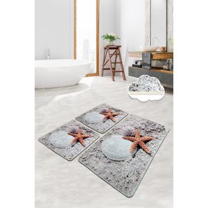 Starfısh Multicolor Bathmat Set (3 Pieces)