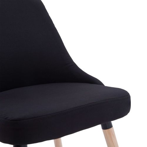 Blagovaonske stolice od tkanine 6 kom crne slika 22