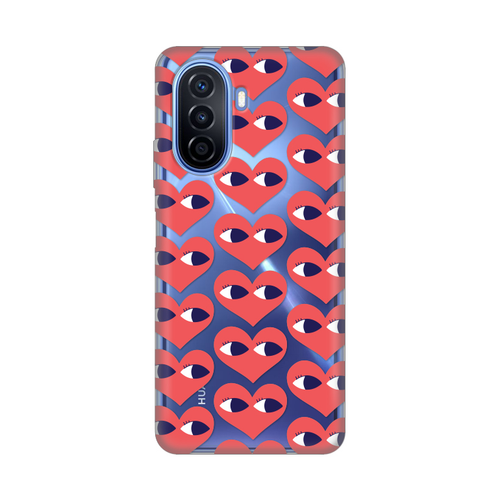 Torbica Silikonska Print Skin za Huawei Nova Y70/Y70 Plus Eye Heart Pattern slika 1