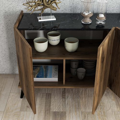 Elegante 1604 Walnut
Black Marble Console slika 4